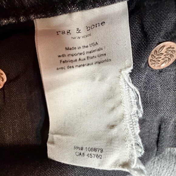 rag & bone Dre Slim Boyfriend Jeans 28 Abbots Wash Low Rise Tapered Denim - Picture 7 of 12